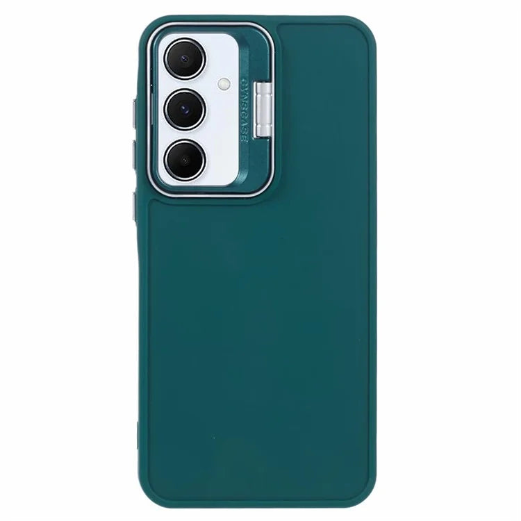 QH Series for Samsung Galaxy A25 5G (Global) (161.0 x 76.5 x 8.3mm) Case Camera Lens Kickstand Silicone Phone Cover