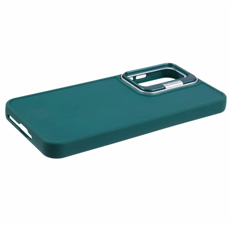 QH Series for Samsung Galaxy A25 5G (Global) (161.0 x 76.5 x 8.3mm) Case Camera Lens Kickstand Silicone Phone Cover