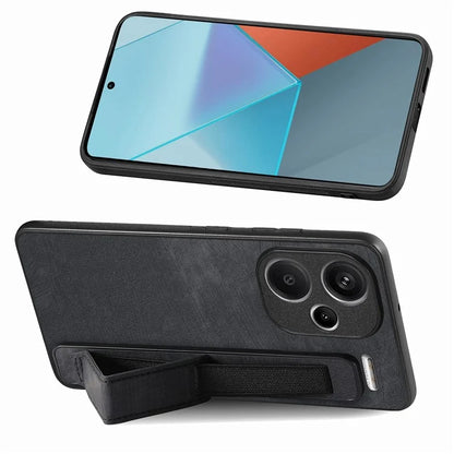 D11 For Xiaomi Redmi Note 13 Pro 5G / Poco X6 5G Case Wristband Design Leather+TPU Phone Cover