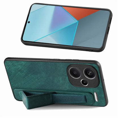 D11 For Xiaomi Redmi Note 13 Pro 5G / Poco X6 5G Case Wristband Design Leather+TPU Phone Cover