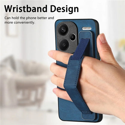 D11 For Xiaomi Redmi Note 13 Pro 5G / Poco X6 5G Case Wristband Design Leather+TPU Phone Cover