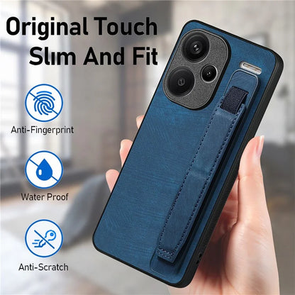 D11 For Xiaomi Redmi Note 13 Pro 5G / Poco X6 5G Case Wristband Design Leather+TPU Phone Cover