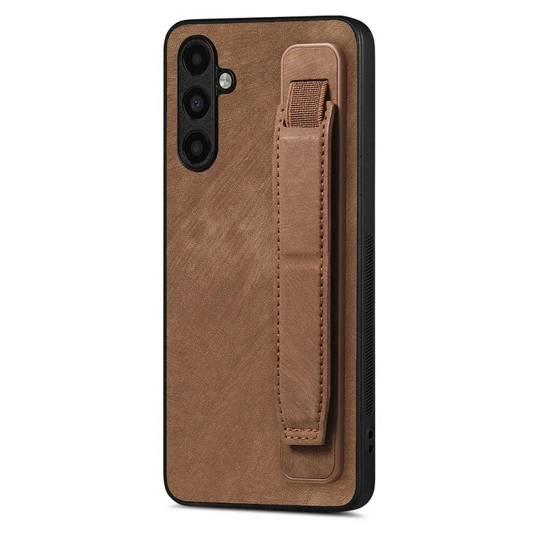 D11 For Samsung Galaxy A35 5G Case PU Leather+TPU Phone Cover with Strap Kickstand