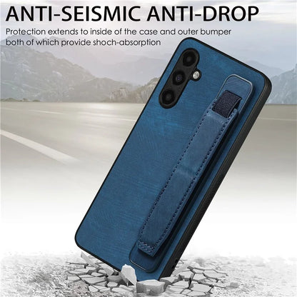 D11 For Samsung Galaxy A35 5G Case PU Leather+TPU Phone Cover with Strap Kickstand