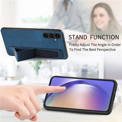 D11 For Samsung Galaxy A25 5G (Global) (161.0 x 76.5 x 8.3mm) Case Wristband Soft PU Leather+TPU Phone Shell