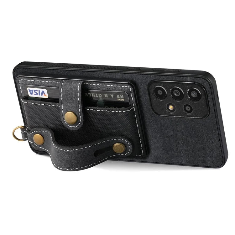 D9 For Samsung Galaxy A53 5G Case PU Leather+PC+TPU Anti-slip Phone Cover with Card Holder