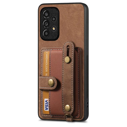 D9 For Samsung Galaxy A53 5G Case PU Leather+PC+TPU Anti-slip Phone Cover with Card Holder