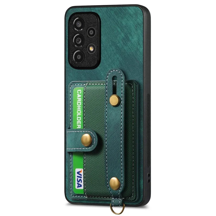 D9 For Samsung Galaxy A53 5G Case PU Leather+PC+TPU Anti-slip Phone Cover with Card Holder