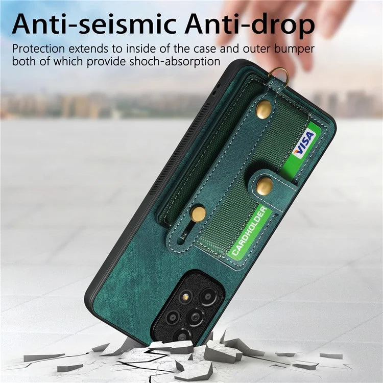 D9 For Samsung Galaxy A53 5G Case PU Leather+PC+TPU Anti-slip Phone Cover with Card Holder
