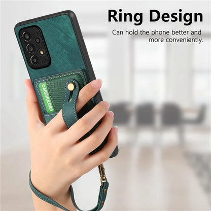 D9 For Samsung Galaxy A53 5G Case PU Leather+PC+TPU Anti-slip Phone Cover with Card Holder