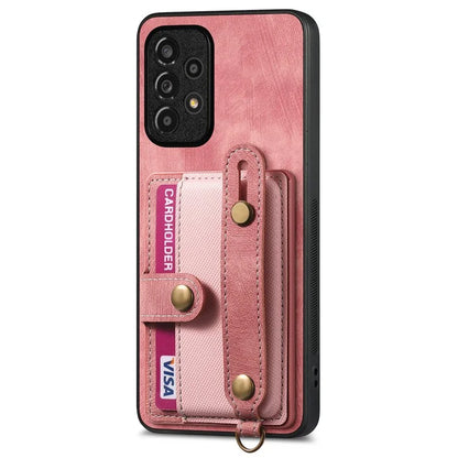D9 For Samsung Galaxy A53 5G Case PU Leather+PC+TPU Anti-slip Phone Cover with Card Holder