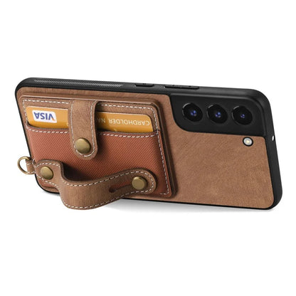D9 For Samsung Galaxy A13 4G Case PU Leather Non-slip Finger Holder Strap Back Cover