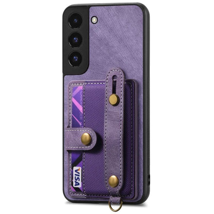 D9 For Samsung Galaxy A13 4G Case PU Leather Non-slip Finger Holder Strap Back Cover