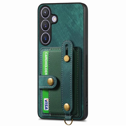 D9 For Samsung Galaxy S24 Kickstand Case Leather+TPU+PC Card Holder Phone Cover