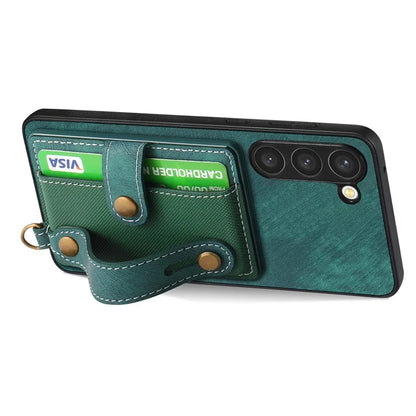 D9 For Samsung Galaxy S23+ Card Slot Case Retro Texture PU+TPU+PC Phone Cover