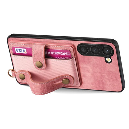 D9 For Samsung Galaxy S23+ Card Slot Case Retro Texture PU+TPU+PC Phone Cover