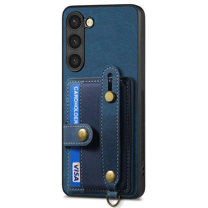 D9 For Samsung Galaxy S23+ Card Slot Case Retro Texture PU+TPU+PC Phone Cover