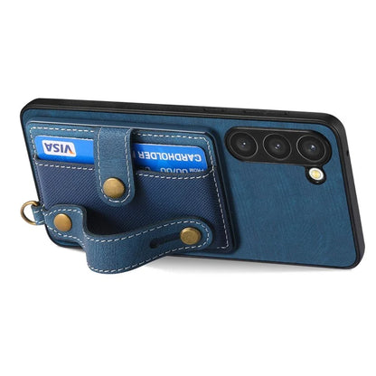 D9 For Samsung Galaxy S23+ Card Slot Case Retro Texture PU+TPU+PC Phone Cover
