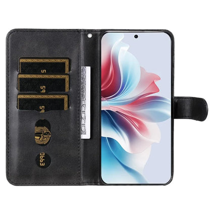 For Oppo Reno11 F 5G / F25 Pro 5G Case Zipper Pocket Calf Texture Leather Wallet Phone Cover