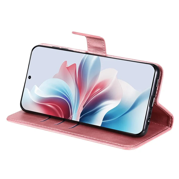 For Oppo Reno11 F 5G / F25 Pro 5G Case Zipper Pocket Calf Texture Leather Wallet Phone Cover