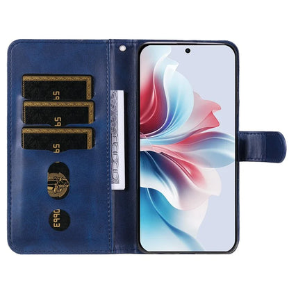For Oppo Reno11 F 5G / F25 Pro 5G Case Zipper Pocket Calf Texture Leather Wallet Phone Cover