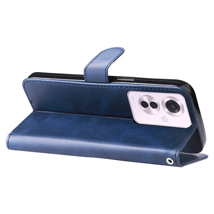 For Oppo Reno11 F 5G / F25 Pro 5G Case Zipper Pocket Calf Texture Leather Wallet Phone Cover