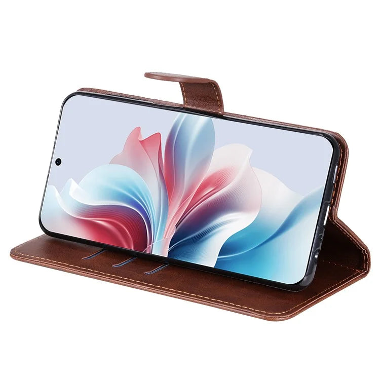 For Oppo Reno11 F 5G / F25 Pro 5G Case Zipper Pocket Calf Texture Leather Wallet Phone Cover