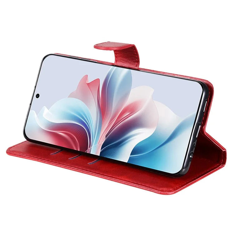 For Oppo Reno11 F 5G / F25 Pro 5G Case Zipper Pocket Calf Texture Leather Wallet Phone Cover
