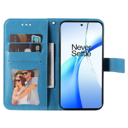 For OnePlus Ace 3V 5G Cell Phone Stand Case Imprinted Flower Pattern Wallet Cover
