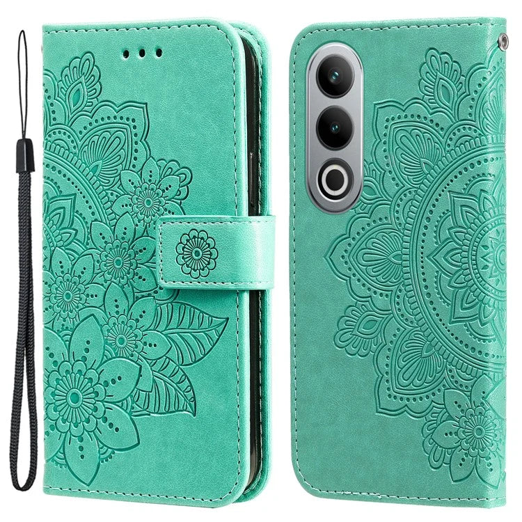 For OnePlus Ace 3V 5G Cell Phone Stand Case Imprinted Flower Pattern Wallet Cover