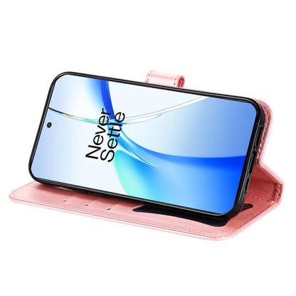 For OnePlus Ace 3V 5G Cell Phone Stand Case Imprinted Flower Pattern Wallet Cover