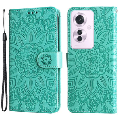 For Oppo Reno11 F 5G / F25 Pro 5G Phone Case Imprinted PU Leather Wallet Stand Anti-shock Cover