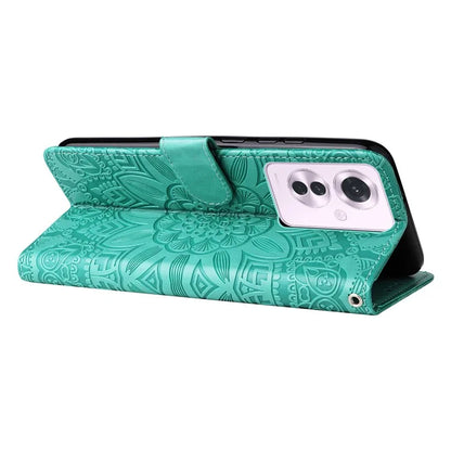For Oppo Reno11 F 5G / F25 Pro 5G Phone Case Imprinted PU Leather Wallet Stand Anti-shock Cover