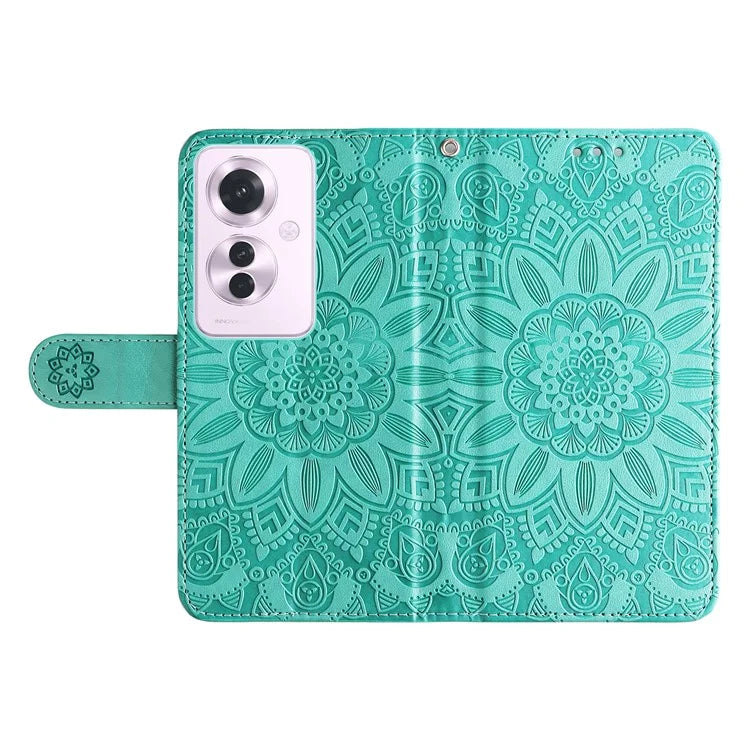 For Oppo Reno11 F 5G / F25 Pro 5G Phone Case Imprinted PU Leather Wallet Stand Anti-shock Cover