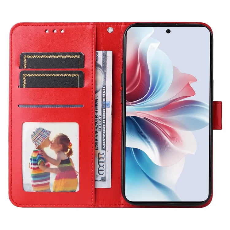 For Oppo Reno11 F 5G / F25 Pro 5G Phone Case Imprinted PU Leather Wallet Stand Anti-shock Cover