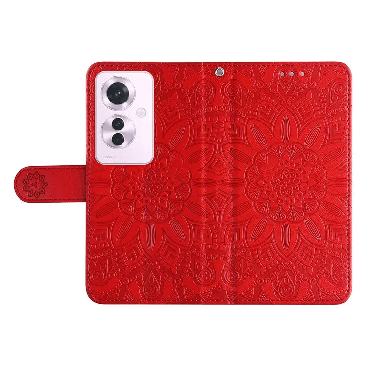 For Oppo Reno11 F 5G / F25 Pro 5G Phone Case Imprinted PU Leather Wallet Stand Anti-shock Cover