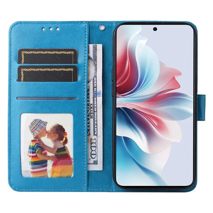 For Oppo Reno11 F 5G / F25 Pro 5G Phone Case Imprinted PU Leather Wallet Stand Anti-shock Cover