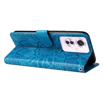 For Oppo Reno11 F 5G / F25 Pro 5G Phone Case Imprinted PU Leather Wallet Stand Anti-shock Cover