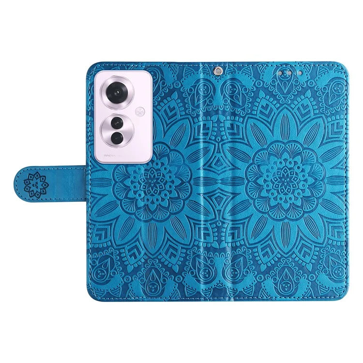 For Oppo Reno11 F 5G / F25 Pro 5G Phone Case Imprinted PU Leather Wallet Stand Anti-shock Cover