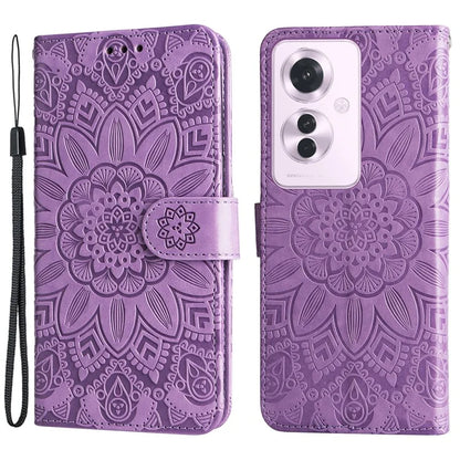 For Oppo Reno11 F 5G / F25 Pro 5G Phone Case Imprinted PU Leather Wallet Stand Anti-shock Cover