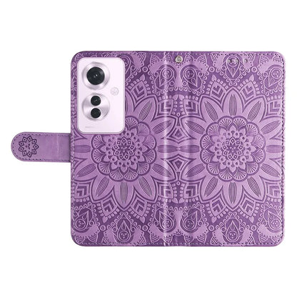 For Oppo Reno11 F 5G / F25 Pro 5G Phone Case Imprinted PU Leather Wallet Stand Anti-shock Cover