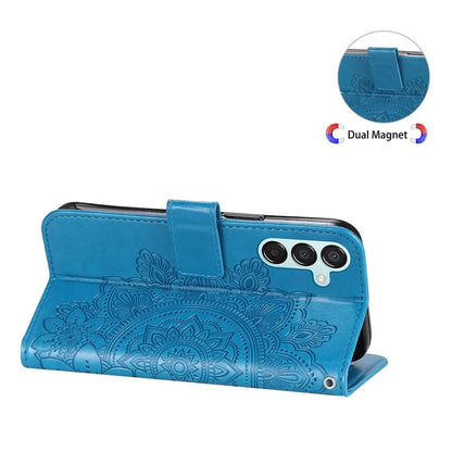 For Samsung Galaxy M15 5G / F15 5G Case Flower Pattern Wallet Stand PU Leather Phone Cover