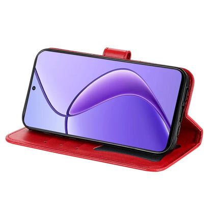 For Realme 12 5G Case Flower Pattern Wallet Stand PU Leather Phone Cover