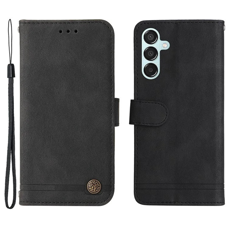 For Samsung Galaxy M15 5G / F15 5G Wallet Case Skin-touch Feel Leather Phone Cover