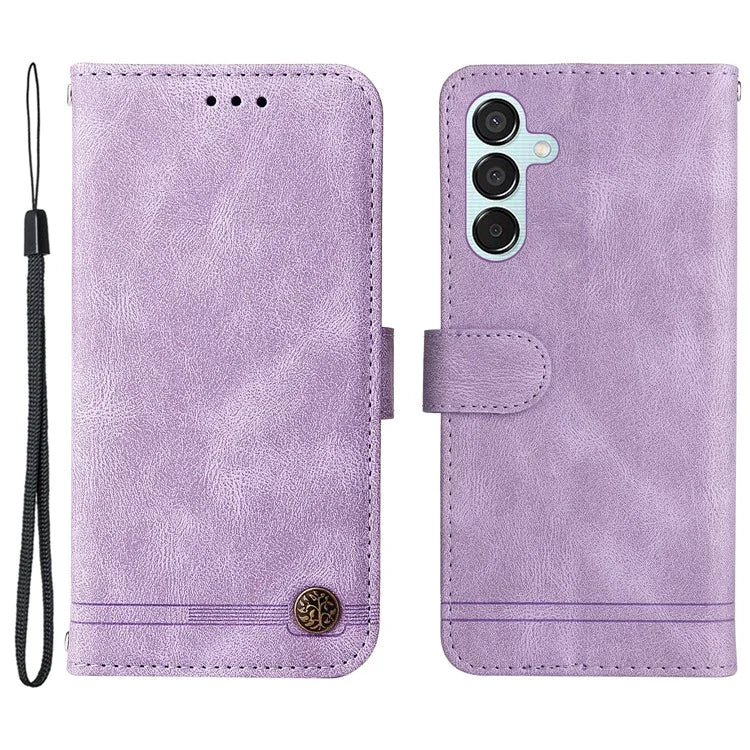 For Samsung Galaxy M15 5G / F15 5G Wallet Case Skin-touch Feel Leather Phone Cover