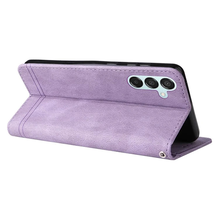 For Samsung Galaxy M15 5G / F15 5G Wallet Case Skin-touch Feel Leather Phone Cover