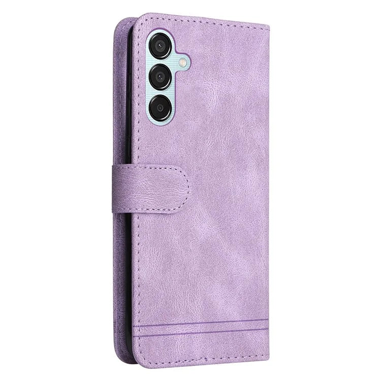 For Samsung Galaxy M15 5G / F15 5G Wallet Case Skin-touch Feel Leather Phone Cover