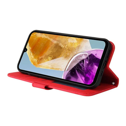 For Samsung Galaxy M15 5G / F15 5G Wallet Case Skin-touch Feel Leather Phone Cover