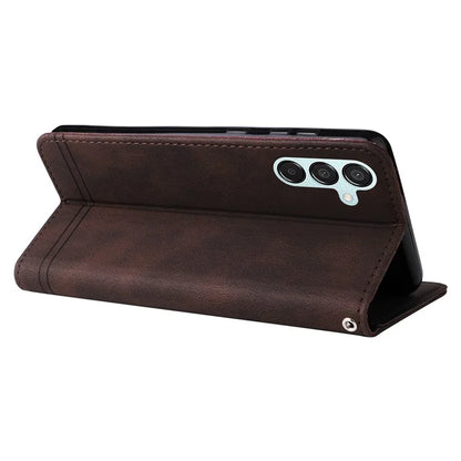 For Samsung Galaxy M15 5G / F15 5G Wallet Case Skin-touch Feel Leather Phone Cover