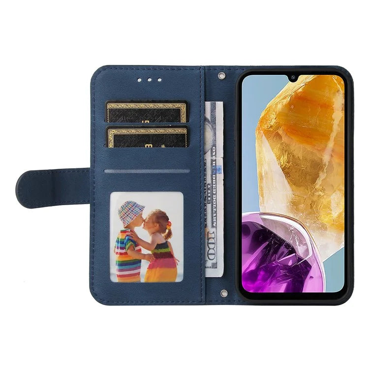 For Samsung Galaxy M15 5G / F15 5G Wallet Case Skin-touch Feel Leather Phone Cover
